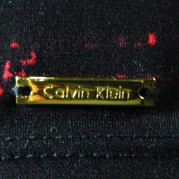 Calvin Klein Multicolored Pleated Neck Sleeveless Career Top Size Medium EUC - Picture 8 of 11